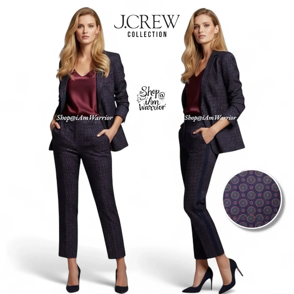 J.Crew Collection Schoolboy Blazer + Café Capri in Italian Wool Medallion Tweed